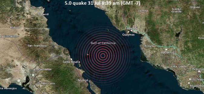 Sacude Temblor A Guaymas Y Puntos Circunvecinos